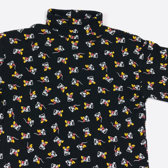Vintage Tops - Women’s Vintage Mickey Mouse All Over Turtleneck